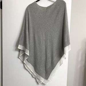 EUC•The Limited Gray/Cream Poncho Style